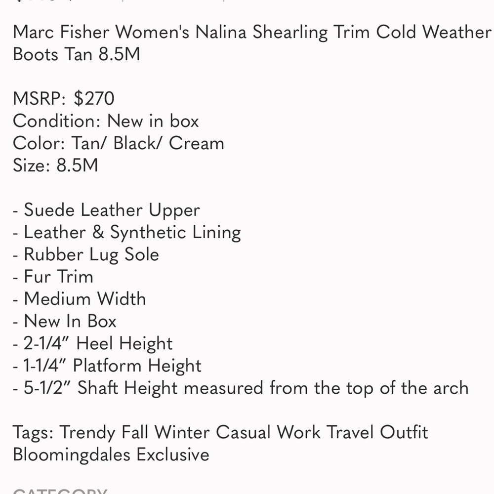 MARC Fisher Nalina boots 8.6 M - Picture 14 of 15